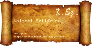 Knittel Szilárd névjegykártya